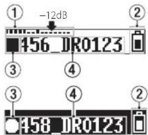 TASCAM DR10L - rada de la grabacion - 1