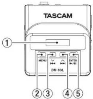 TASCAM DR10L - Nomi e funzioni delle parti - 1