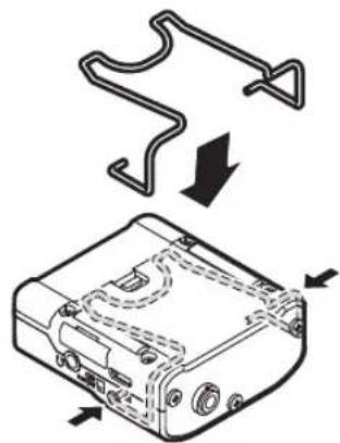 TASCAM DR10L - Points de fixation de la pince de ceinture - 1
