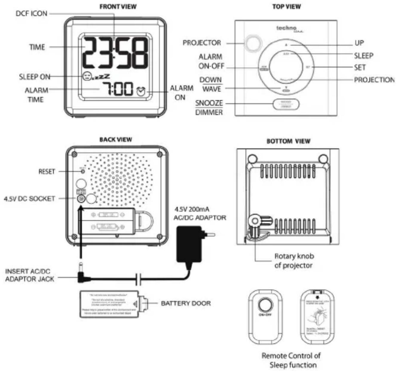 TECHNOLINE Dream Mate Pro - DreamMatePro Instruction Manual - 1