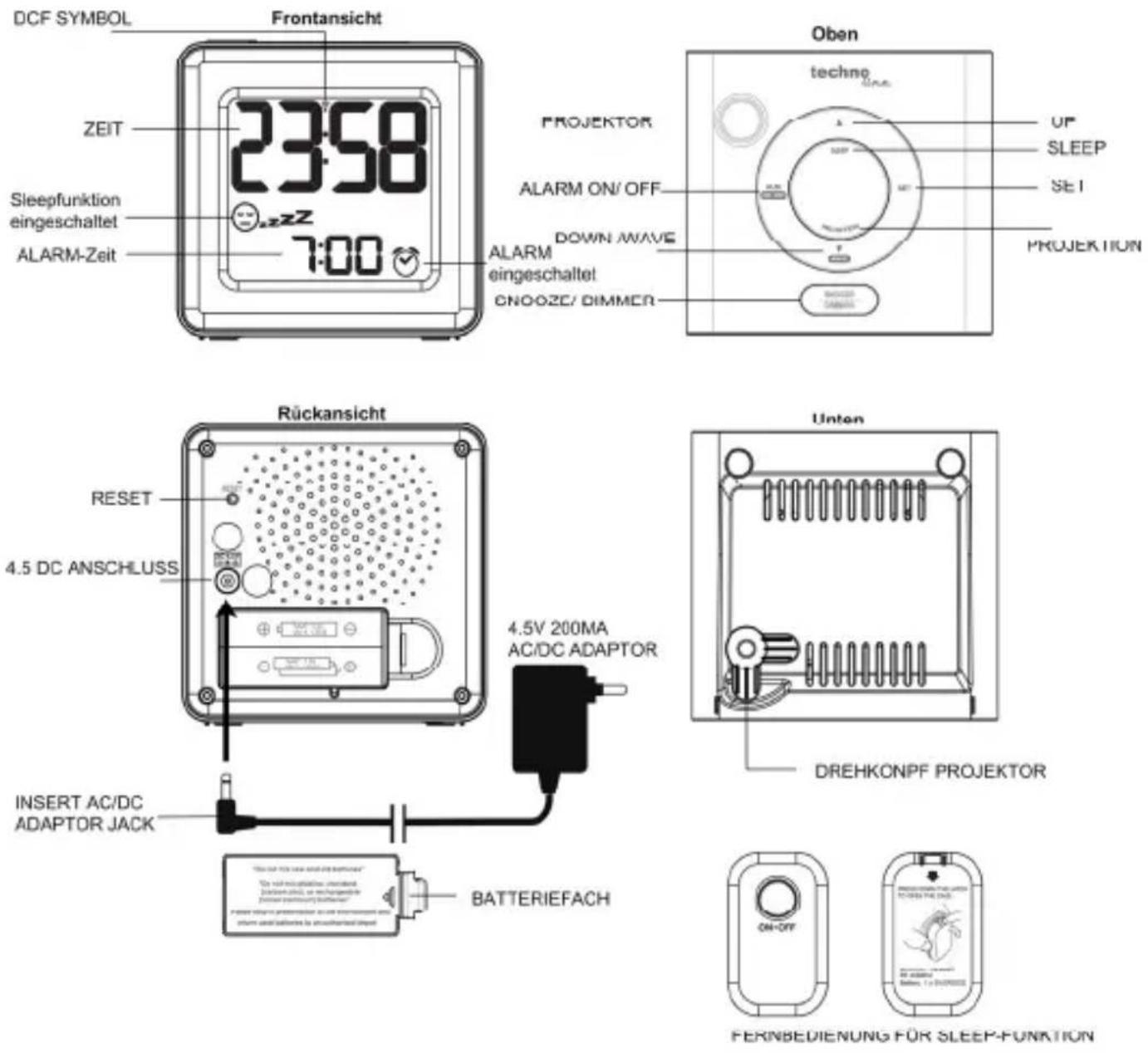 TECHNOLINE Dream Mate Pro - DreamMatePro Bedienungsanleitung - 1