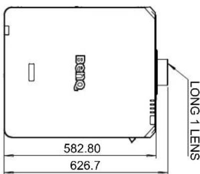 BENQ LU9915 - Dimensioni obiettivo ottico - 7