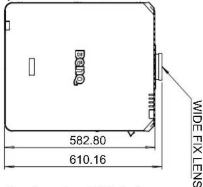 BENQ LU9915 - Optionale Objektivabmessungen - 5