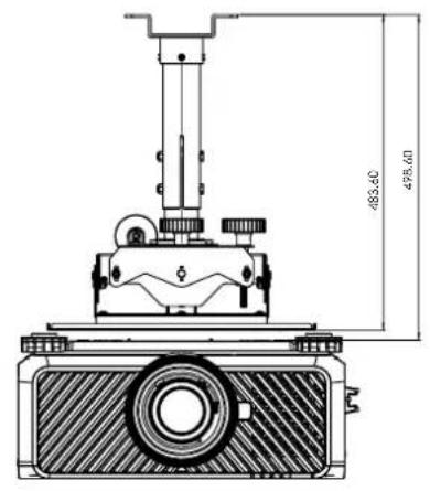 BENQ LU9915 - Dimension de montage au plafond (CMG6) - 3