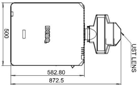 BENQ LU9915 - Dimensioni obiettivo ottico - 1