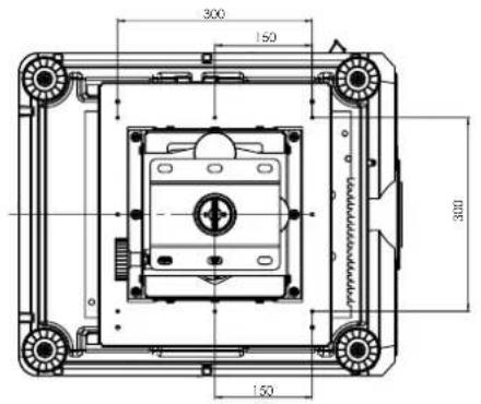 BENQ LU9915 - Dimensiones de montaje en el techo (CMG6) - 1