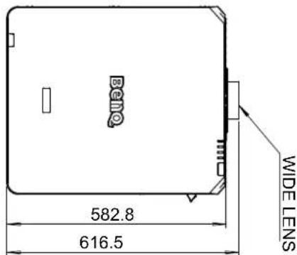 BENQ LU9915 - Dimensioni obiettivo ottico - 4