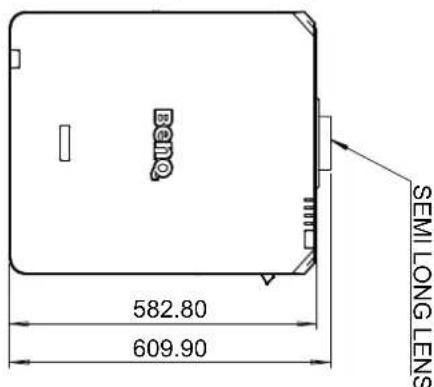 BENQ LU9915 - Dimensioni obiettivo ottico - 6