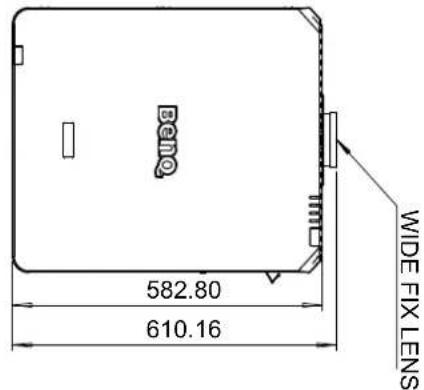 BENQ LU9915 - Dimensiones de la lente optional - 5