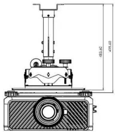 BENQ LU9915 - Ceiling mount dimensions (CMG6) - 3