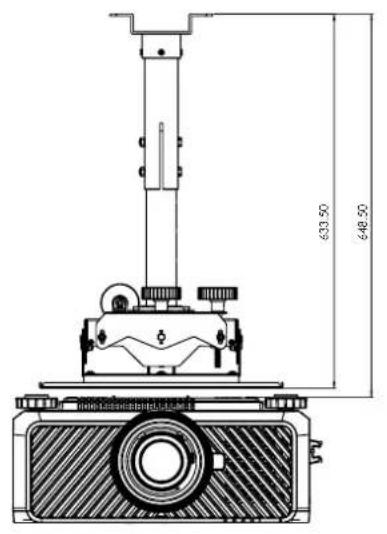 BENQ LU9915 - Dimensiones de montaje en el techo (CMG6) - 4