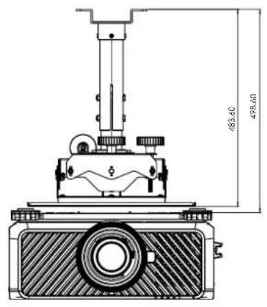 BENQ LU9915 - Dimensiones de montaje en el techo (CMG6) - 3