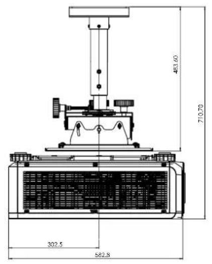 BENQ LU9915 - Dimension de montage au plafond (CMG6) - 2
