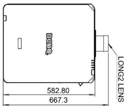 BENQ LU9915 - Optionale Objektivabmessungen - 8