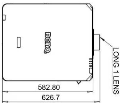 BENQ LU9915 - Optionale Objektivabmessungen - 4