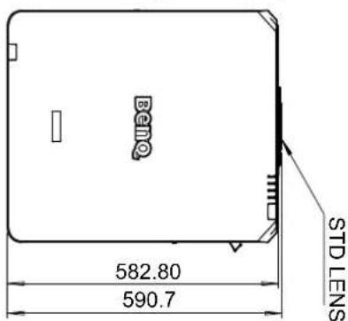 BENQ LU9915 - Dimensioni obiettivo ottico - 5