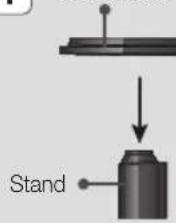 SAMSUNG HTE3550 - Installing the Speakers on the Tallboy Stand - 1