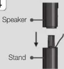 SAMSUNG HTE3550 - Installing the Speakers on the Tallboy Stand - 4