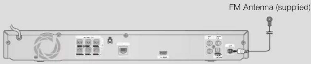 SAMSUNG HTE3550 - Connecting the FM Antenna - 1