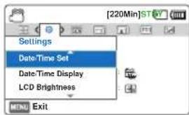 SAMSUNG HMXF900BP - Date/Time Set - 1