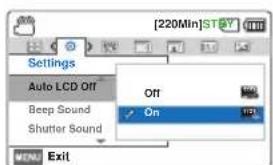 SAMSUNG HMXF900BP - Auto LCD Off - 2