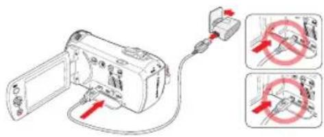 SAMSUNG HMXF900BP - 使用電源轉接器為電池充電 - 1