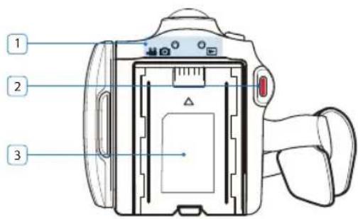 SAMSUNG HMXF900BP - 後視圖 - 1