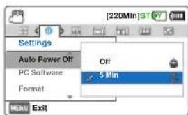 SAMSUNG HMXF900BP - Auto Power Off - 2