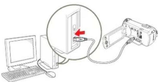 SAMSUNG HMXF900BP - 步骤1.連接USB線 - 1