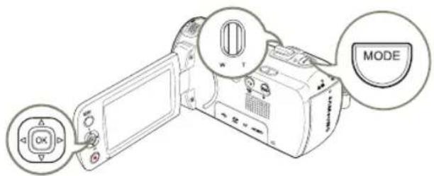 SAMSUNG HMXF900BP - 檢視本攝錄放影機的LCD螢幕 - 1