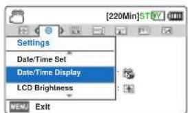 SAMSUNG HMXF900BP - Date/Time Display - 1