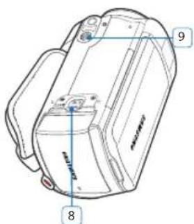SAMSUNG HMXF900BP - 右視圖、頂視圖和底視圖 - 2
