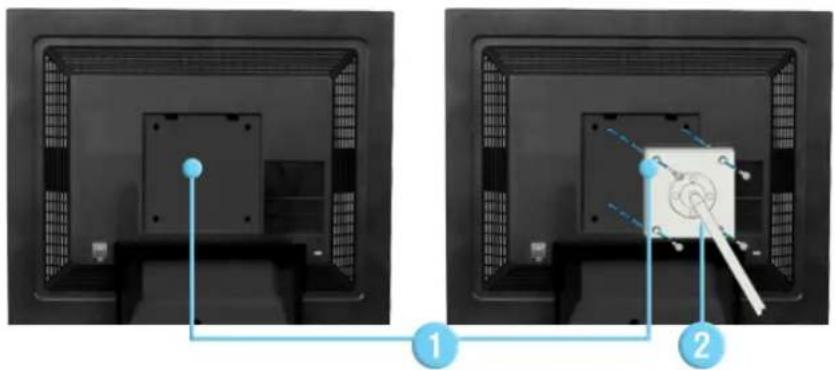 SAMSUNG SyncMaster 171N - Monter la base - 1