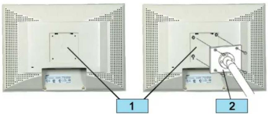 SAMSUNG SyncMaster 171N - Monter la base - 1
