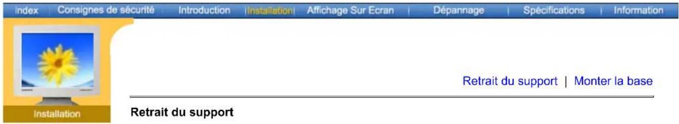 SAMSUNG SyncMaster 171N - Monter la base - 2