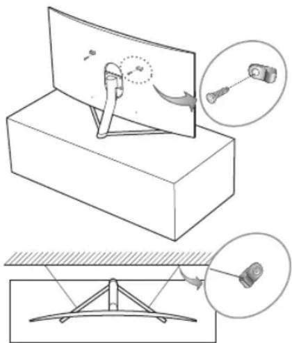 SAMSUNG QE65Q8CAMT - Television putoamisen estäminen - 1