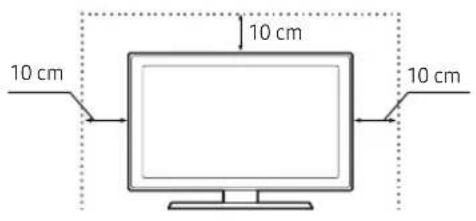 SAMSUNG UE60KU6020K - Ventilación adecuada del televisor - 1