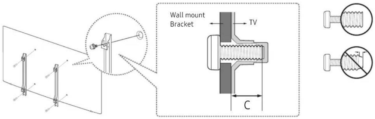 SAMSUNG UE60KU6020K - Mounting the TV on a wall - 2