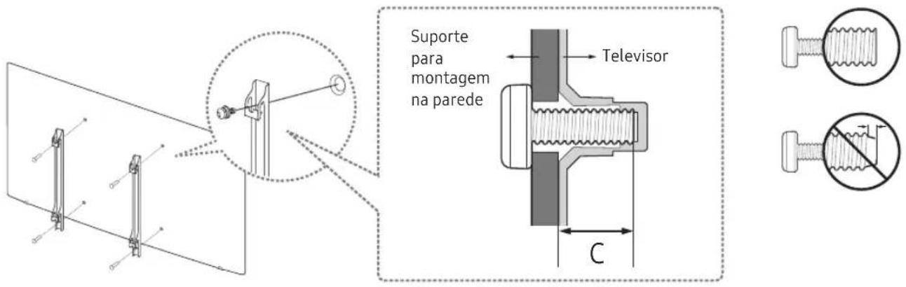 SAMSUNG UE60KU6020K - Montagem do televisor numa parede - 2