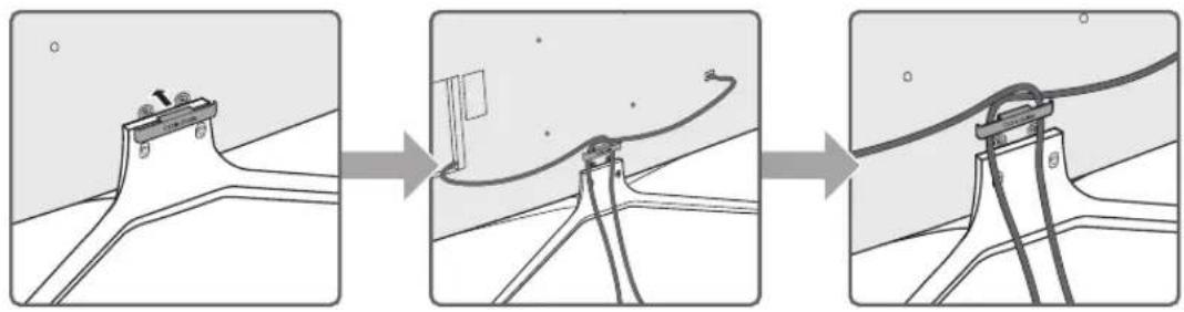 SAMSUNG UE43M5575AU - Fixation des cables à l'aide du guide de câblage - 1