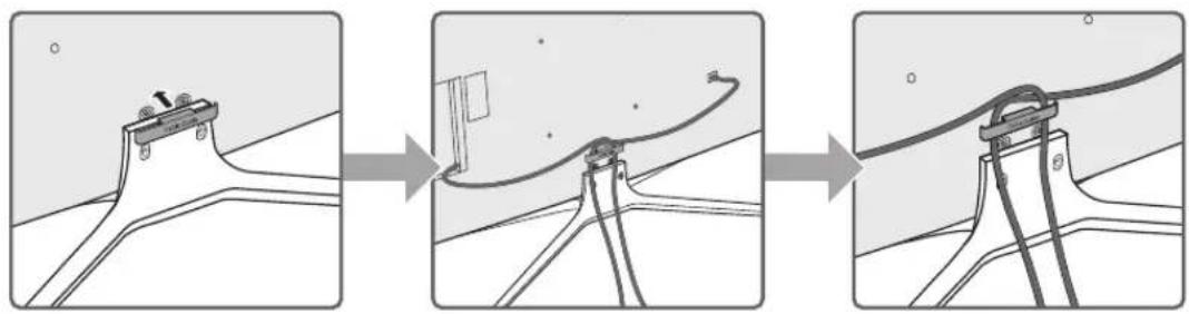 SAMSUNG UE43M5575AU - Arranging the cables with the cable guide - 1