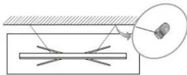 SAMSUNG UE43M5575AU - Sikkerhetsforholdsregler: Feste TV-en til veggen for Å unngå at den faller - 4