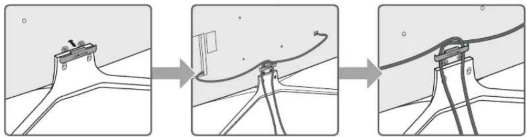SAMSUNG UE43M5575AU - Ordna kablarna med kabelguiden. - 1