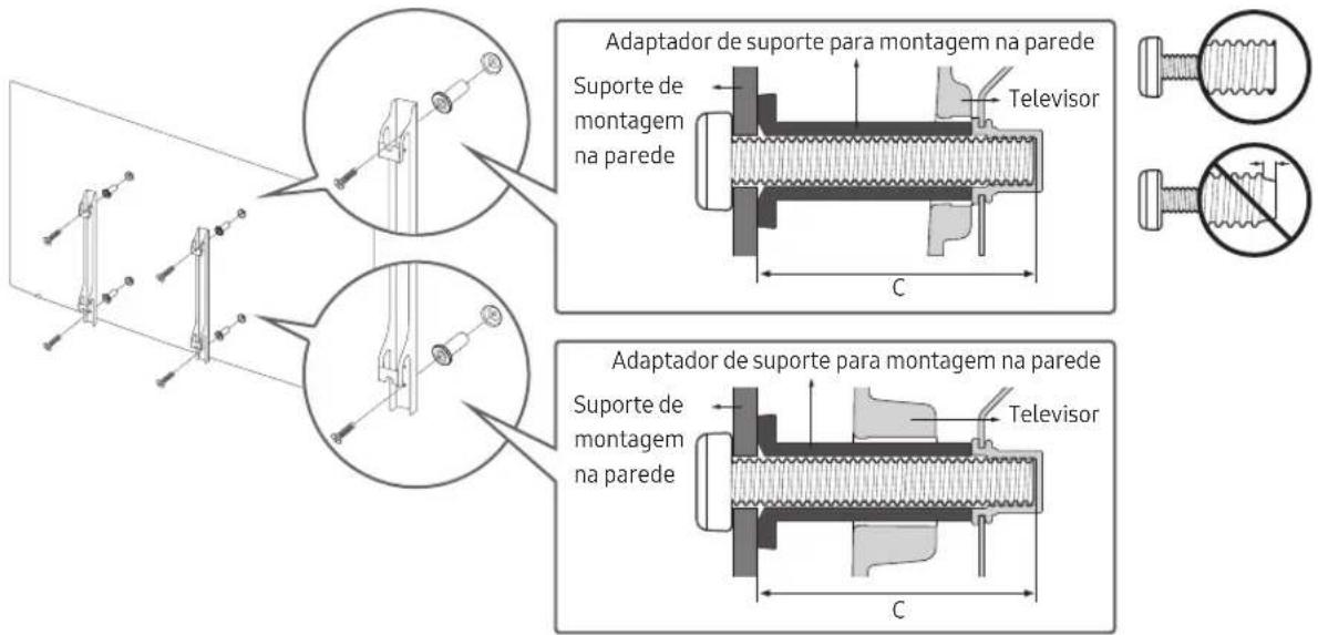 SAMSUNG UE43M5575AU - Montagem do teletor numa parede - 2