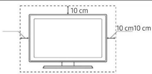 SAMSUNG UE49MU9005T - Sikre egnet ventilasjon rundt TV-en - 1