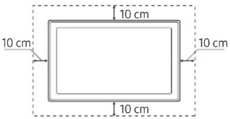 SAMSUNG UE49MU6455U - Fornecimento de ventilação adequada para o televisor - 2