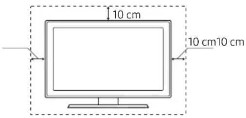 SAMSUNG UE49MU6455U - Fornecimento de ventilação adequada para o televisor - 1