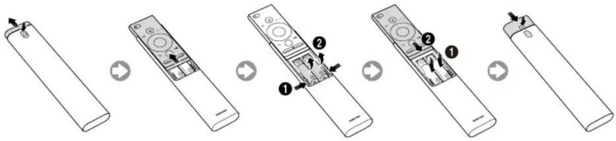 SAMSUNG UE49MU6455U - Sette i batterier i Samsung Smart Remote - 1