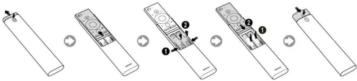 SAMSUNG UE49MU6455U - Sätta i batterier i Samsung Smart Remote - 1