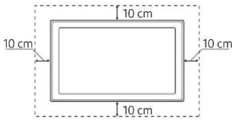 SAMSUNG UE65MU7005T - Sikre egnet ventilasjon rundt TV-en - 2